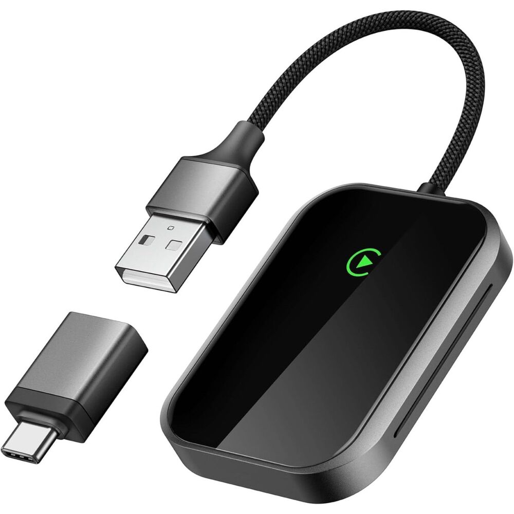 Wireless CarPlay Adapter for iPhone Usb-c/Usb-a Bluetooth Connection New